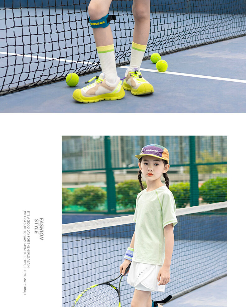 Moonkids Girls Quick-Dry Summer Short Sleeve Set 2026 New Children's Outdoor Running Training Breathable Big Kids Sportswear 13